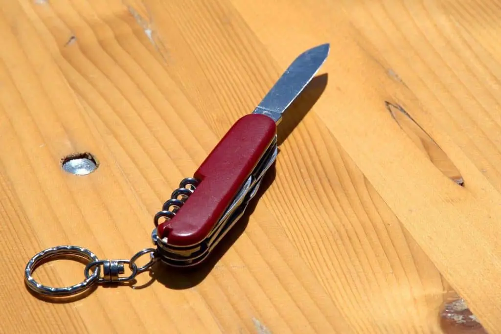 Pocket Knife in a table